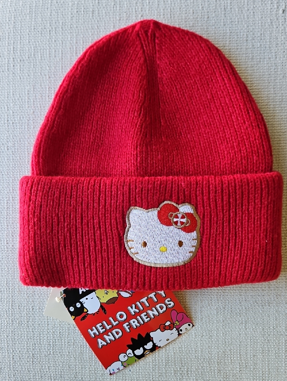 Aeropostale Red Hello Kitty Cuffed Beanie